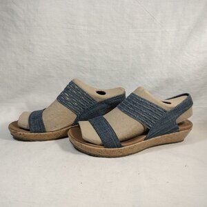 Skechers Luxe Foam Sandals -‎ Blue with Sparkles